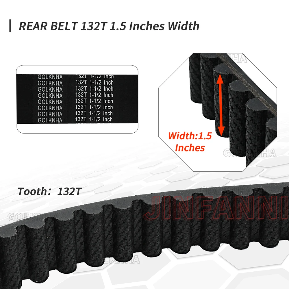 For  Harley-Davidson 1986-1994 Softail Series All Models, 132T, 1.5 Inch Width Drive Belt Replace 40023-86