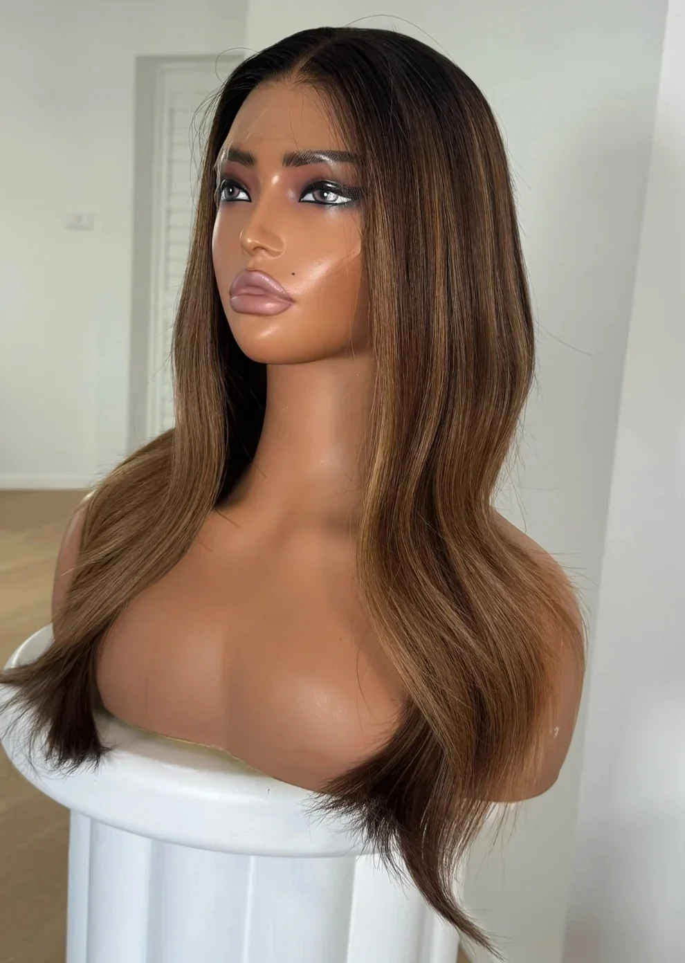 Chocolate Brown Loose Wave Wig 26