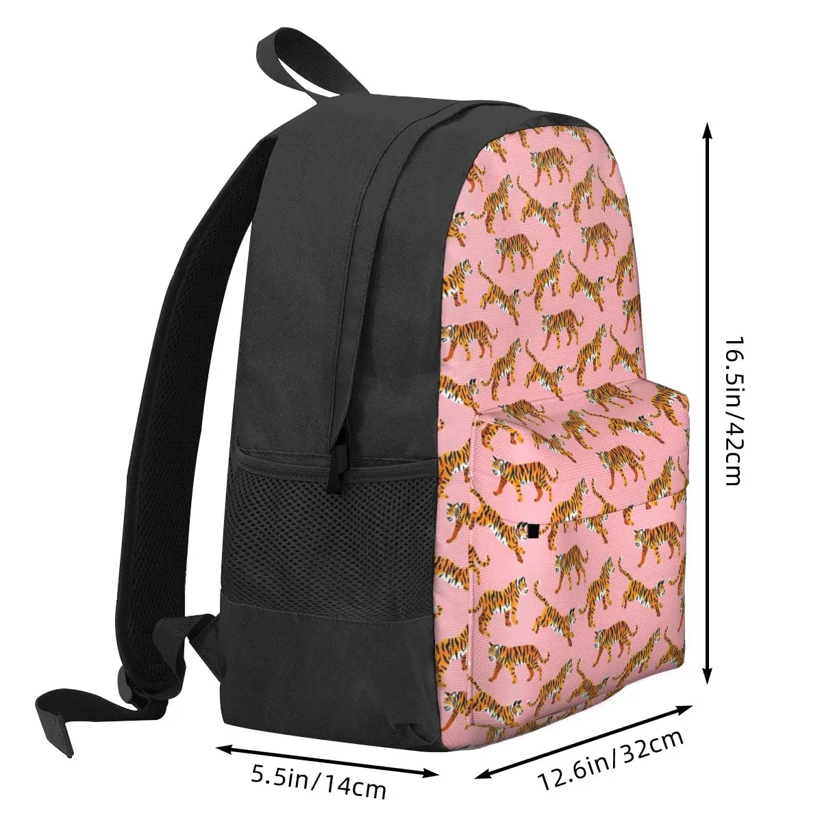 Bengal Tiger-Peachy Pink Rucksäcke Jungen Mädchen Bücher tasche Kinder Schult aschen Cartoon Kinder Rucksack Laptop Rucksack Umhängetasche