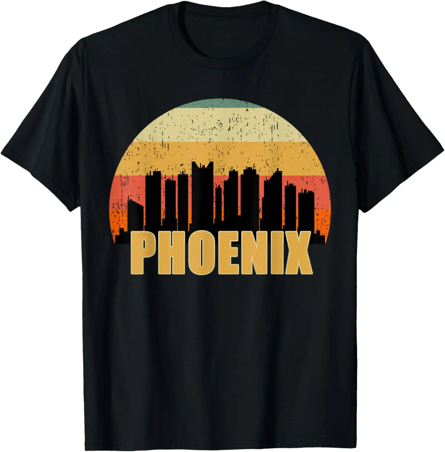 تي شيرت Phoenix AZ Skyline Silhouette Sunset I Love Phoenix Arizona