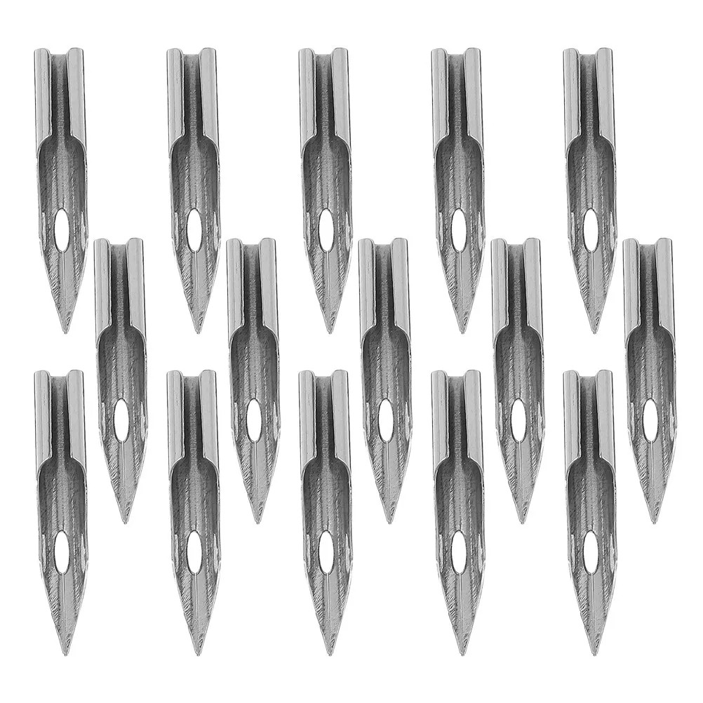15Pcs 0.28mm Wear Resistant Metal Pen Nibs for Dip Pens Ideal for Detailed Illustration Calligraphy Art Drawing Ink Painting