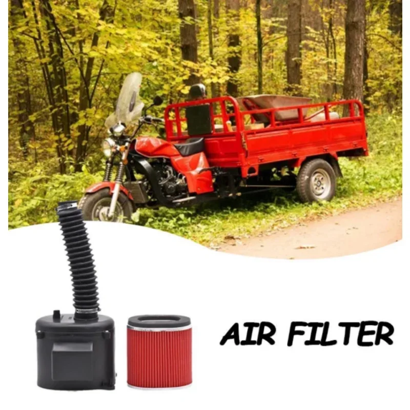 Motorcycle Tricycle Parts 125 150 200 Air Filter Air Rubber Hose Element Assembly Air Cleaner