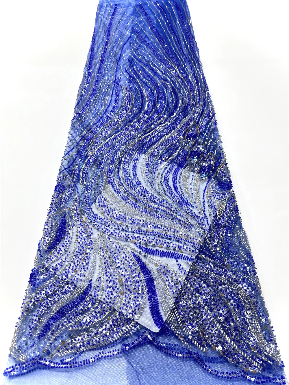 

Luxury High Quality African Lace Material Royal Beaded Embroidery French Sequin for Women's Dresses Wedding Gowns 2026 Style