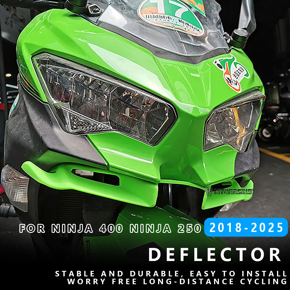 

MTKRACING For KAWASAKI NINJA400 NINJA250 2018-2025 Front fairing small wing aerodynamic wing shell protective cover