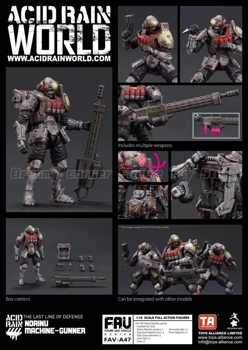 

【In Stock】Acid Rain War FAV-A47 NOAINU MACHINE-GUNNER 1:18 SCALE FULL ACTION FIGURES