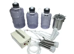 1PCS Electric Milking Machine Cow Goat Sheep Milker Dual Vacuum Pump Bucket Food Safety Level Plastic Milking Machines