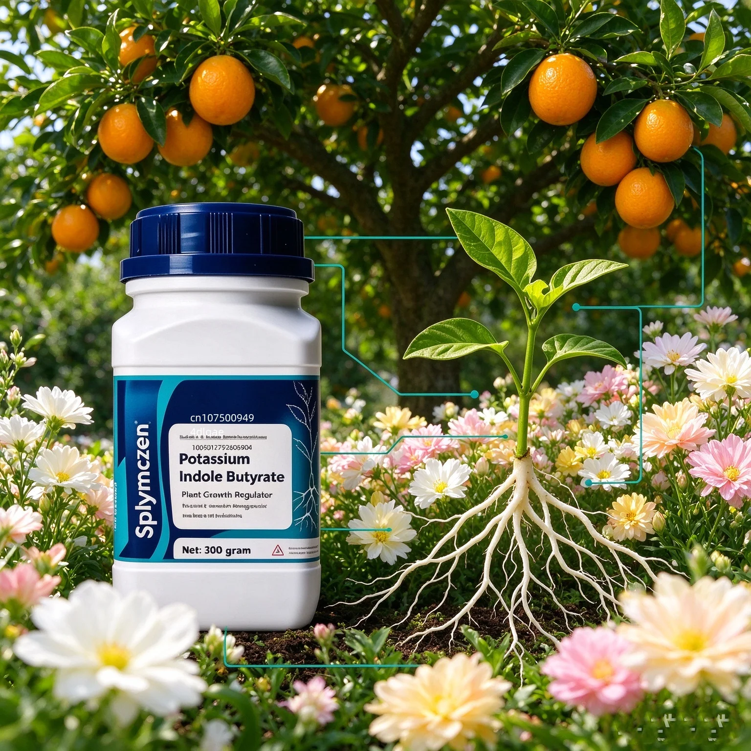 TOPJ IBA-K Rooting Nutrient Powder, Indole Butyric Acid Potassium Water Soluble Fertilizer for Flower Cutting & Transplant Root