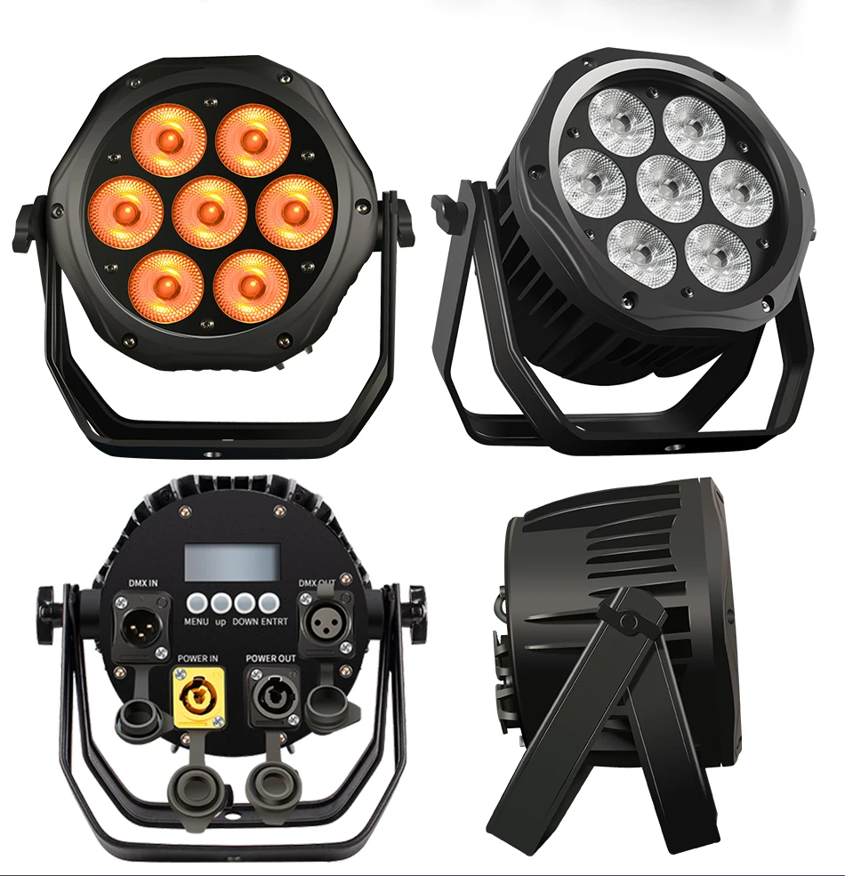 AICPOSE Waterproof LED 7x18W 6 in 1 Par Light DMX Effect Professional Stage DJ Christmas Public Color Light Outdoor Waterpro