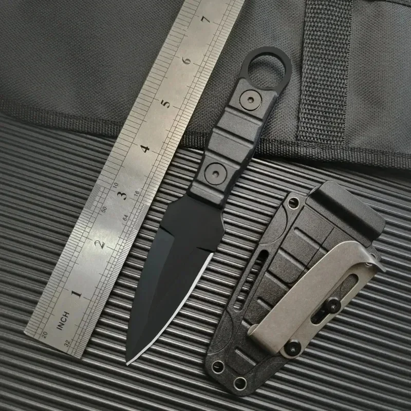 Professionelles Outdoor-Überlebensmesser, feststehende Klinge mit Scheide – aus hochhartem D2-Stahl, geeignet für Camping und Jagd – Detail 11
