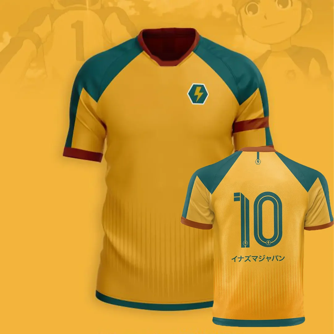 كايو جيرسي أنيمي Inazuma أحد عشر لعب الأدوار تي شيرت ثلاثية الأبعاد طباعة فريق كرة القدم التدريب الزي الرسمي 2025 الرجال النساء الرياضة كرة القدم القمم