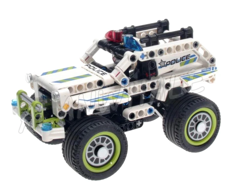 4 tipos de disjuntor de registro técnico quad bike escapamento racer interceptor off roader 3415 bloco de construção brinquedos compatíveis com modelo