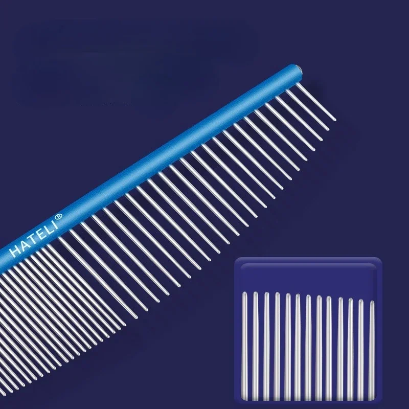 Pet Grooming Single Crescent Stylist Aviation Aluminum Ultra-light High-end Comb Brush For Dog