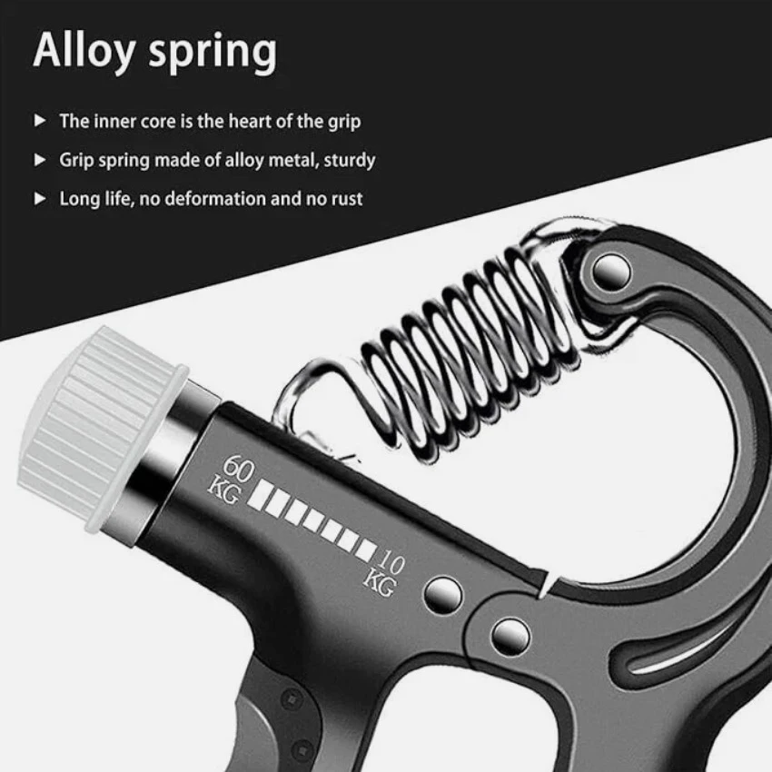Grip Trainer Kit 5-60kg Adjustable Hand Gripper,Finger/Hand Strength Exercisers,Stress Ball,Forearm Ring for Muscle Build Relax Fitness