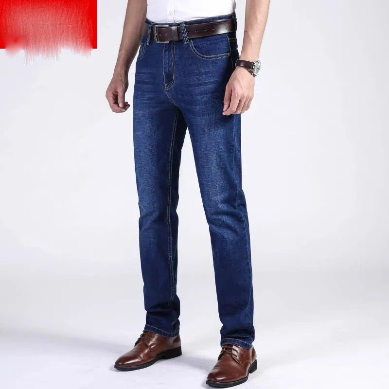 2023 Spring Summer New Solid Color Pockets Zipper Office Straight Pants Man Thin Style Cowboy Cotton Casual All-match Trousers