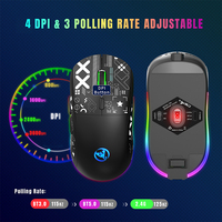 Hxsj T90 2.4G Wireless Mechanical Mouse RGB Gaming Mouse Ergonomic 10 Million Keystroke 3600DPI Mouse 11 RGB Lighting Modes Mice