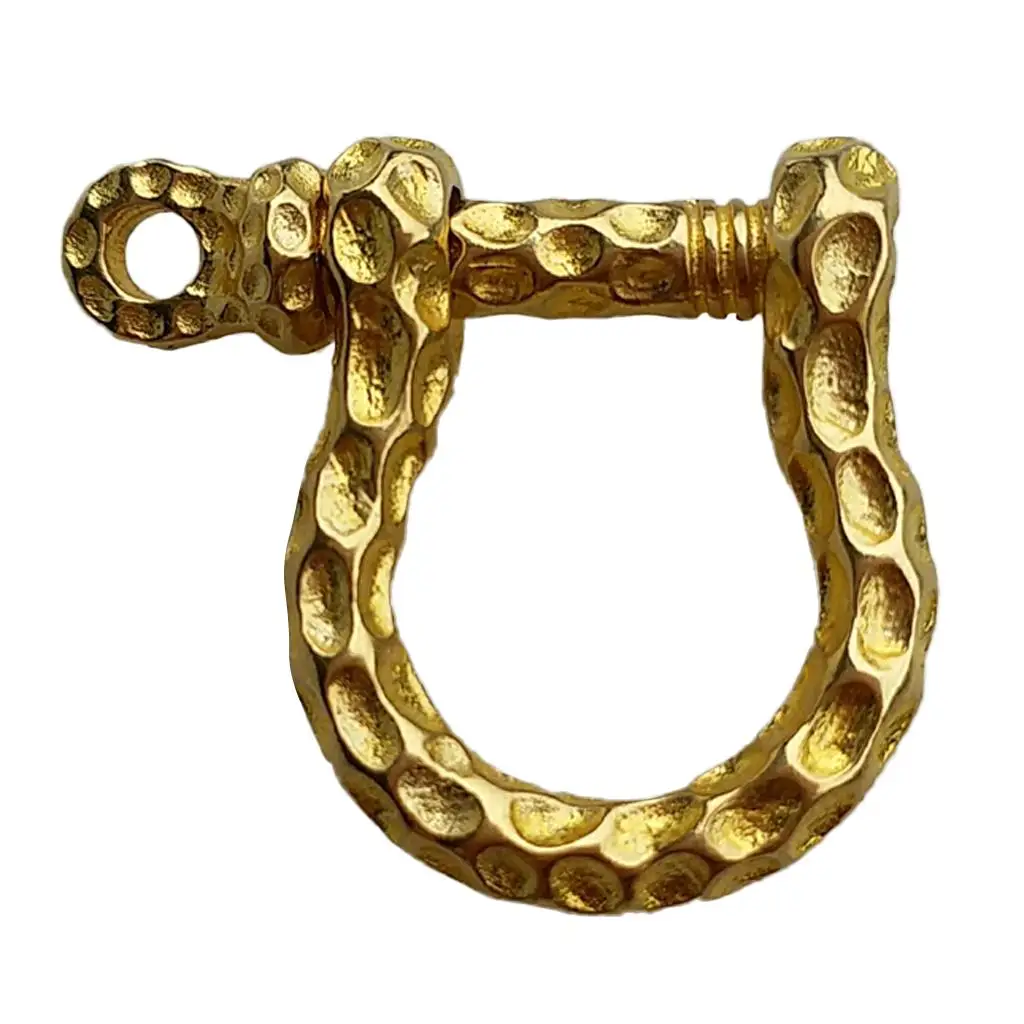 Brass D Ring Screw Buckle U Shaped Fastener Boat Accessory Part for Canoe Craft Making Leather Decoration