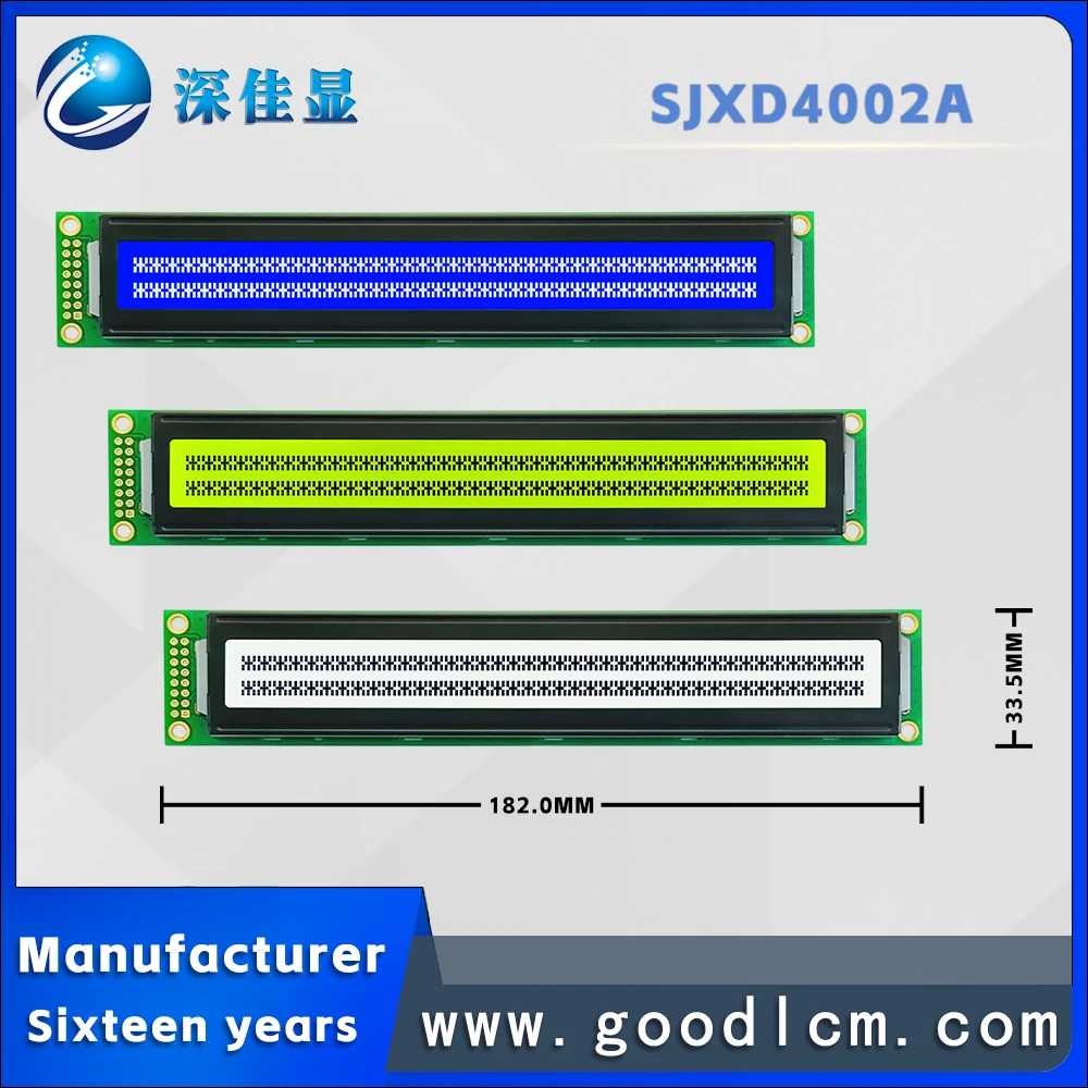 دائم 40*2 خط الروسية LCD نقطية شاشة SJXD4002A التحكم الصناعي أحادية اللون LCM وحدة عرض شخصية شاشة LCD