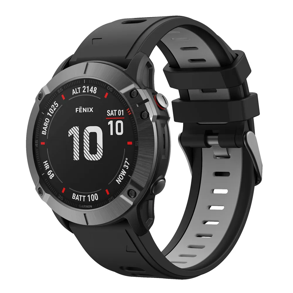 BEHUA 22mm 26mm Ersatzarmband für Garmin Fenix 6X 6X Pro 7X 8X Uhrenarmband mit Easy Fit Schnellverschluss Uhrenarmband Correa – Detail 20