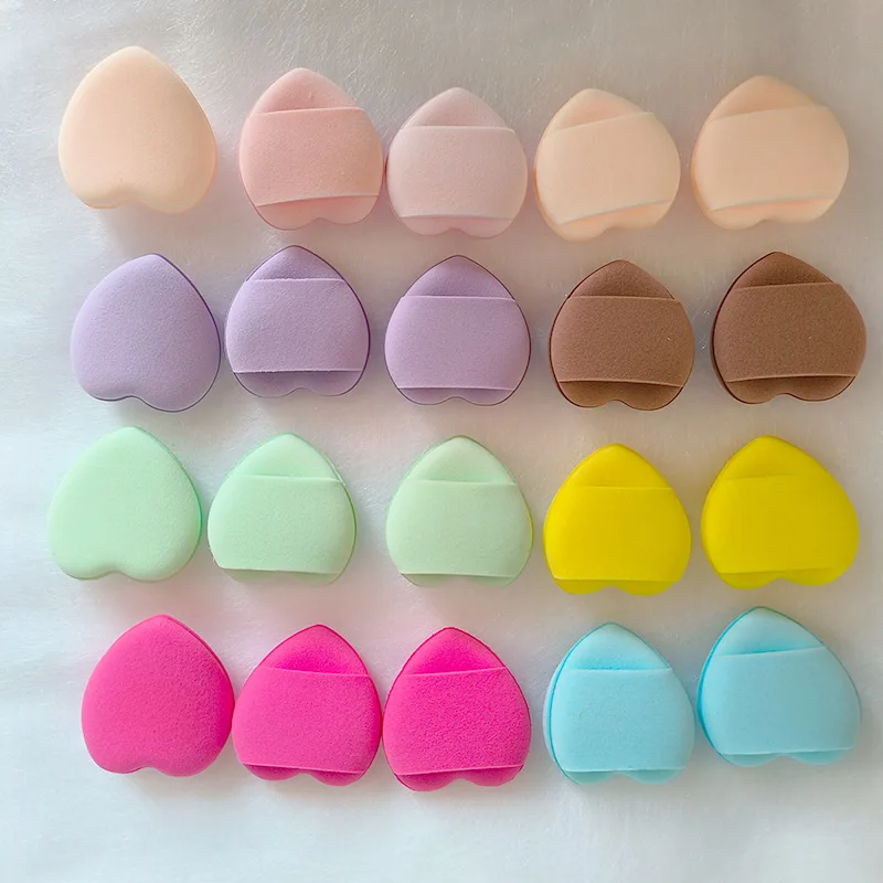 50Personalized Mini Fingertip Powder Puff Set(Pink) Foundation Concealer Precision Application Tool Finger Pad Sponge​