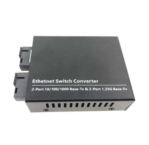 2G2E Gigabit 1000M Ethernet fiber switch 2RJ45 UTP 2 SC 1.25g Gigabit Fiber Optical Media Converter 10/100/1000M