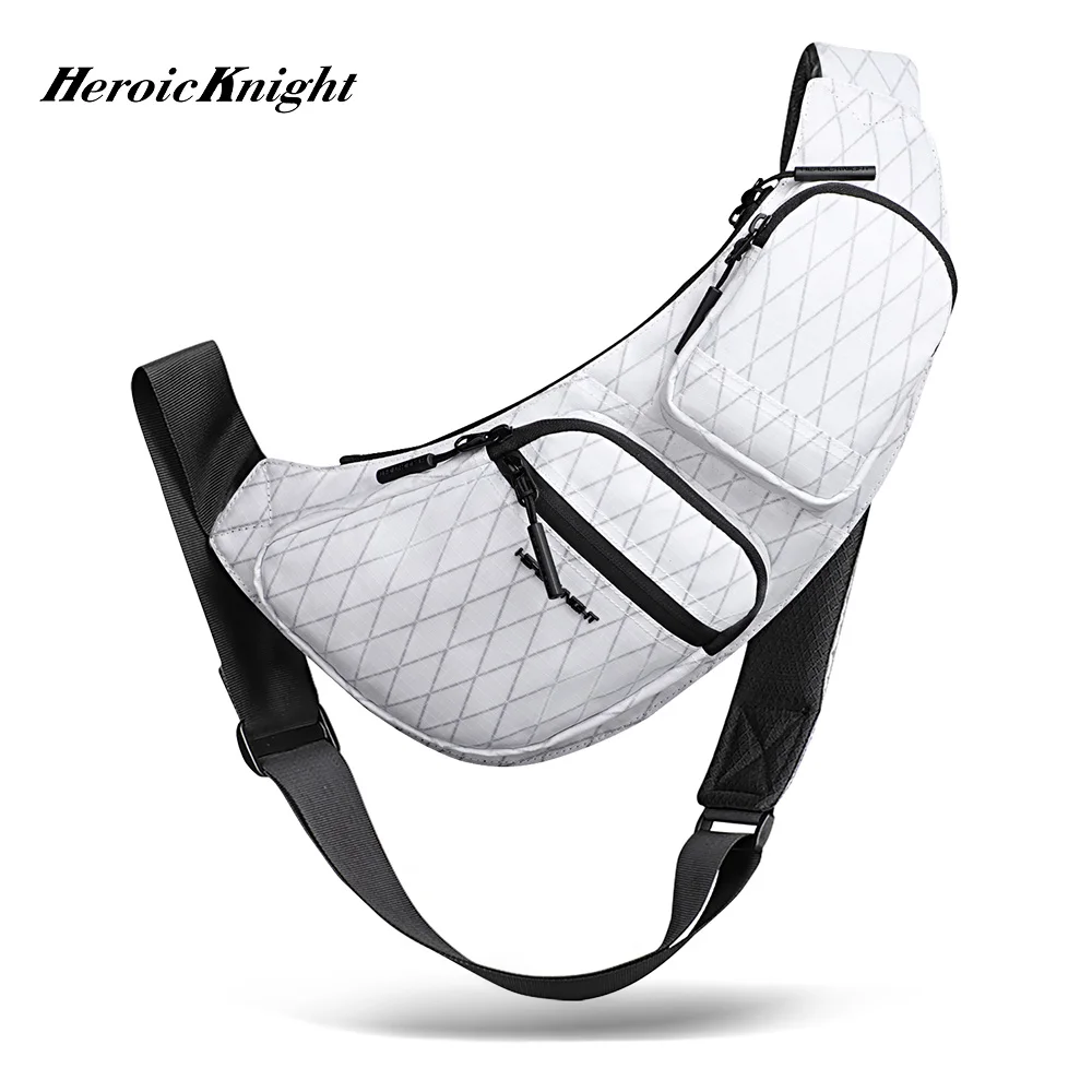 Heroic Knight Sling Crossbody Bag for Men Water-Repellent Lightweight Shoulder Bag Casual Hiking Sport Chest Pack Daily Work Bag