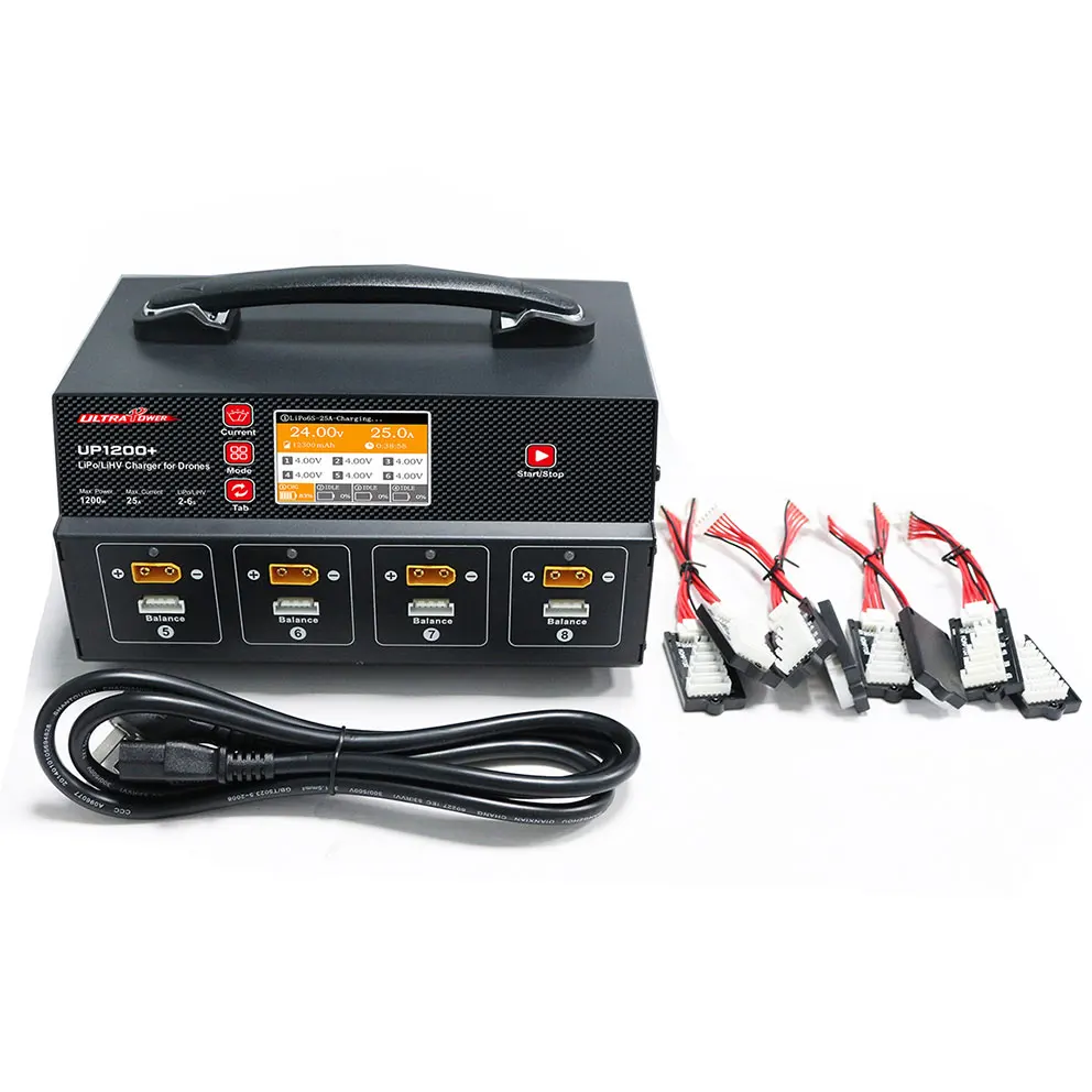 

UP1200+ Octuple LiPo LiHV 2 -6s Battery Smart Charger for Big Drone FPV Multirotor Aircraft