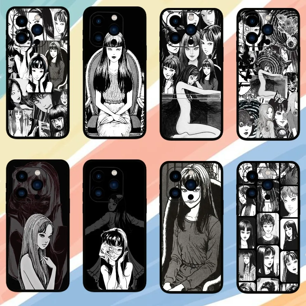 Cartoon T-Tomie K-Kawakami Phone Case For iPhone 15 14 13 12 11 Pro Max mini XS XR X 8 Plus SE Cover