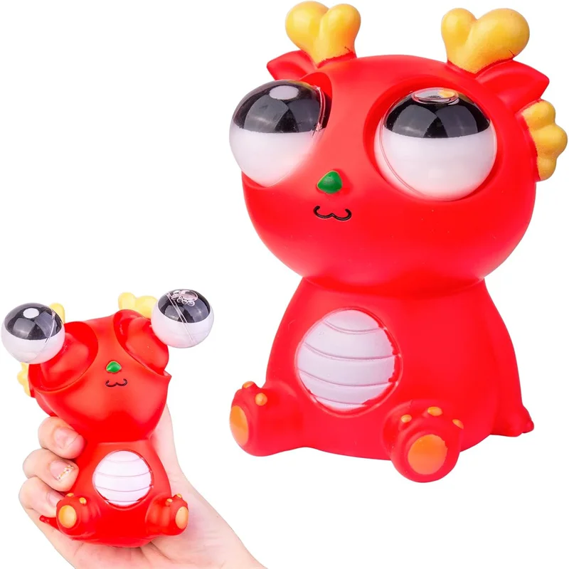 Squeeze Dragon Pop Out Eyes Toys Eye Popping Dragon Stress Relief Squeezy Toy