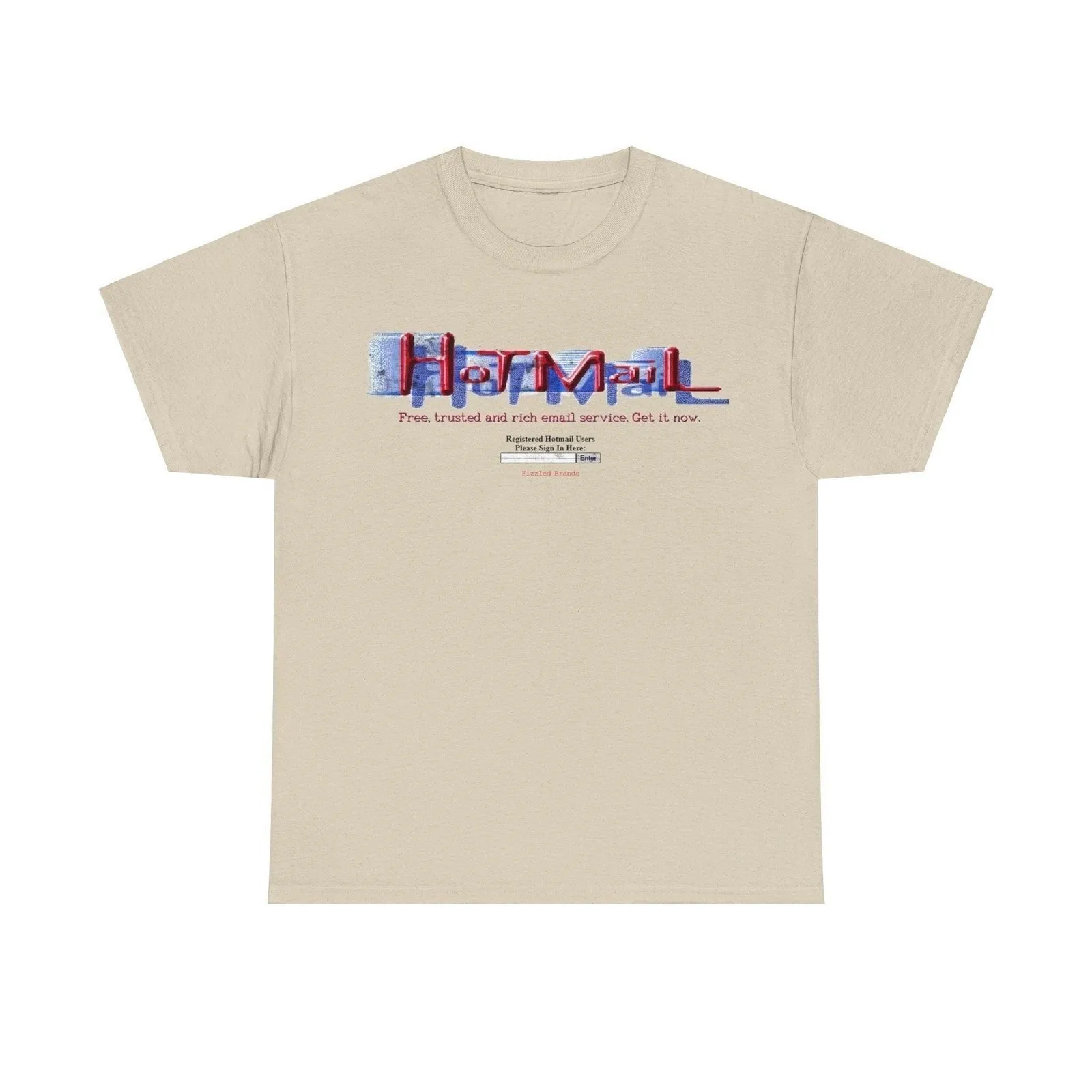 Camiseta nostálgica do fornecedor do serviço de e-mail Hotmail