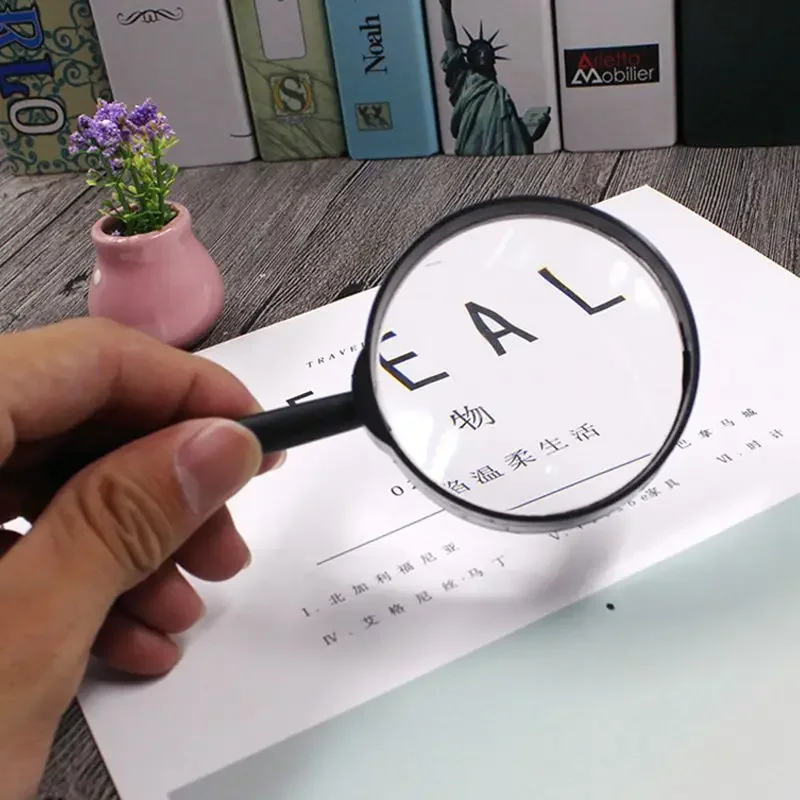 1PC Magnifier 60mm Handheld 5X Magnifier Magnifying Glass Len Loupe Magnifying Loupe Magnifiers For Reading Jewelry