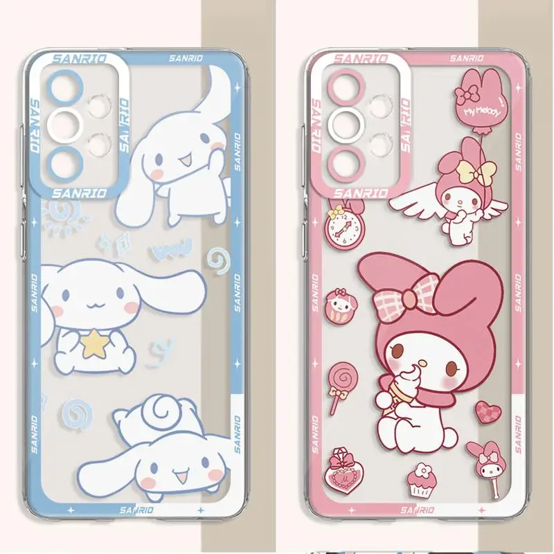 Sanrio Cute Melody Phone Case for Vivo Y15S Y16 Y17S Y21 Y22S Y27 Y02 Y12 Y03 Y19 Y20 Y21S Y20i Clear Silicone Cover