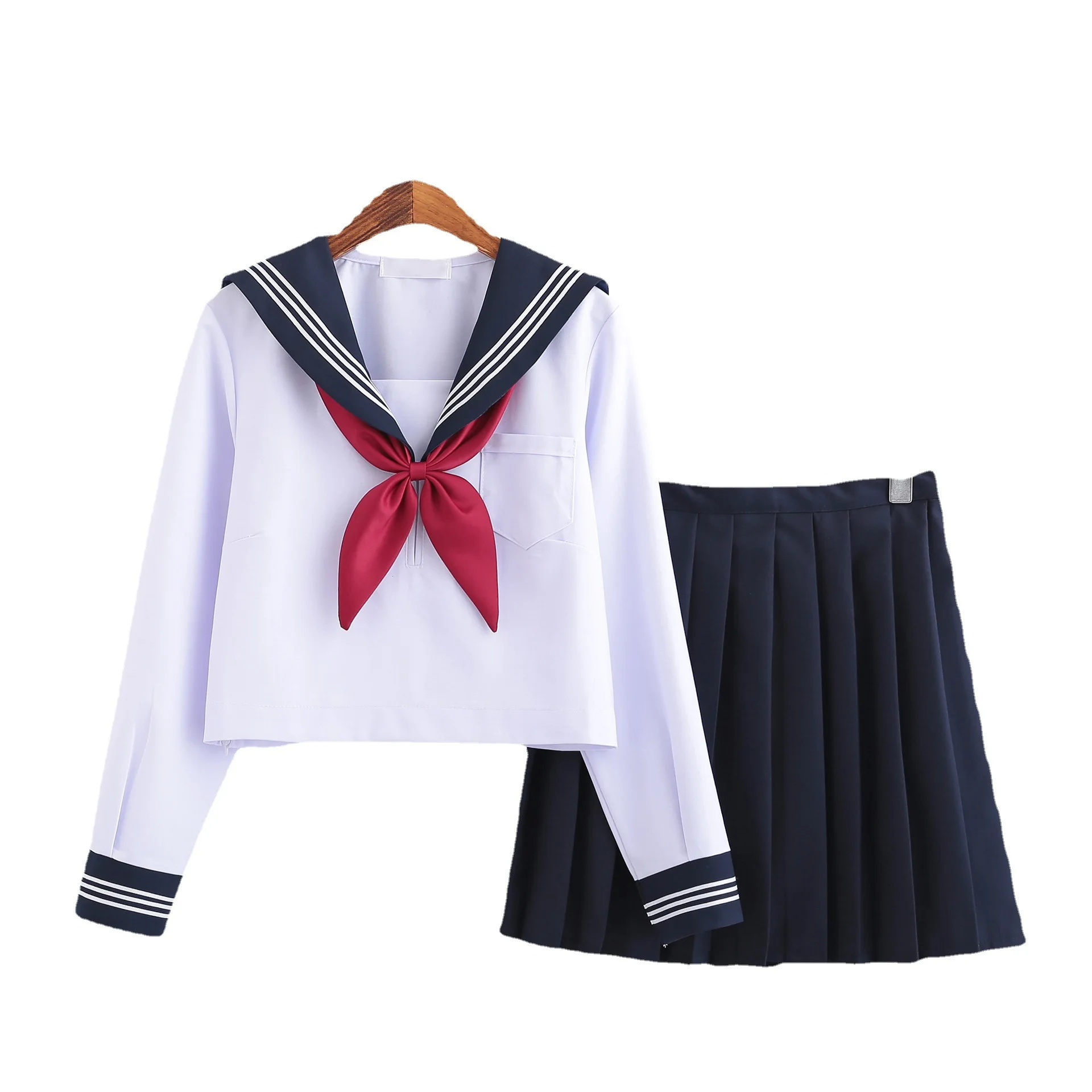 Women School Uniform Set Preppy Style Japanese Class JK Salior Outfits Suits