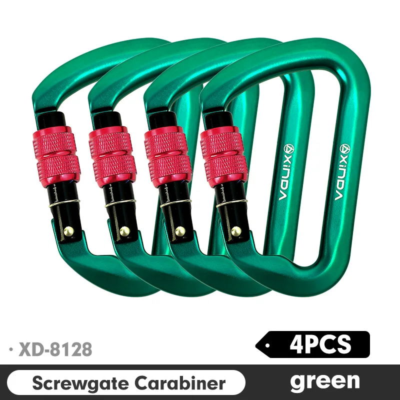 Xinda Outdoor-Karabiner, Klettern, Berglandung, 30 kN, Betriebsausrüstung für große Höhen, Sicherheitsschnallenhaken aus Aluminiumlegierung 9