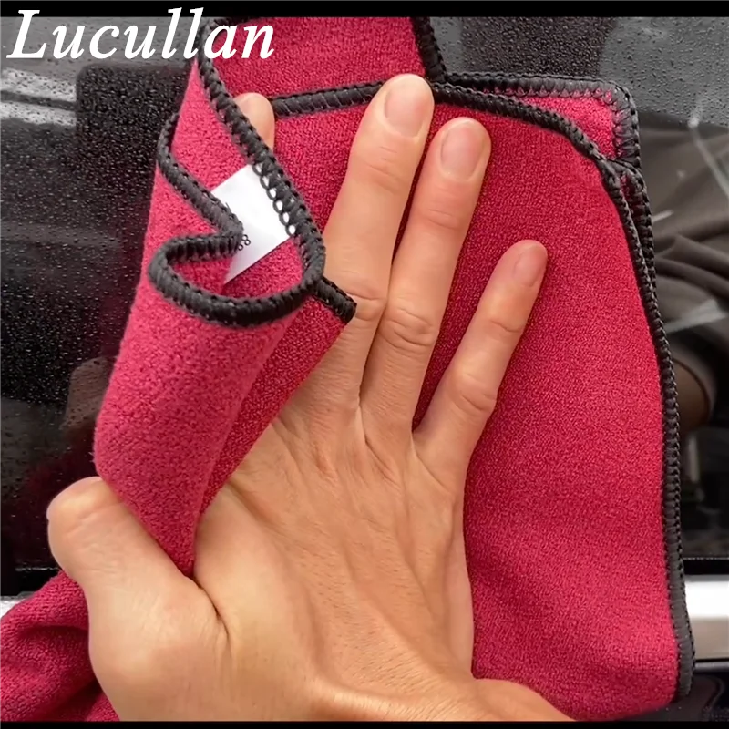 Lucullan Newest Ant Texture Premium Lint-Free Cleaning Cloth Ultra Soft Wipe Drying Towel For Paint Mirror Glass