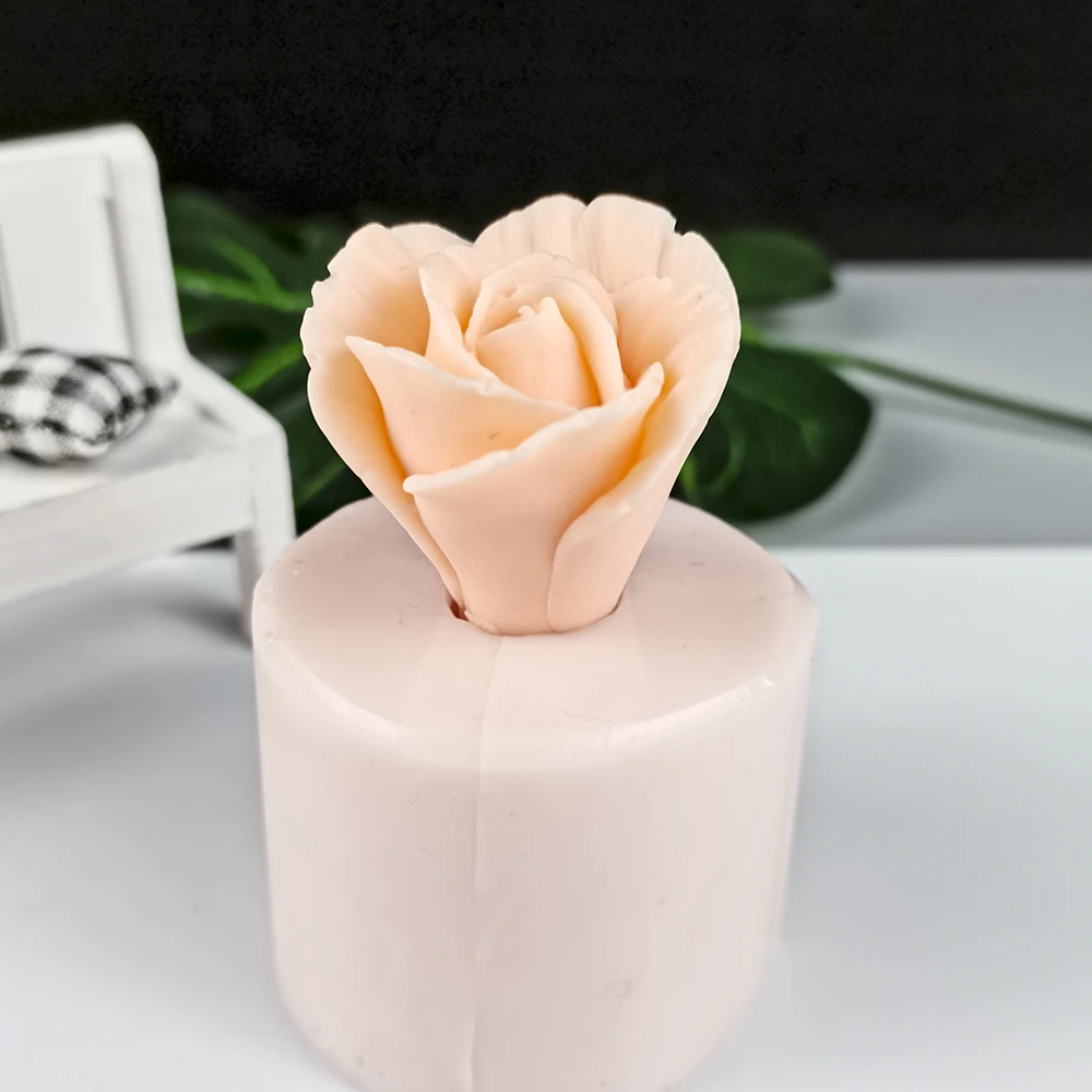 3D Mini Flowers Bouquet Rose Silicone Mold Bloom Shape Cake Chocolate Candle Mould DIY Aromatherarpy Household Decoration Tools