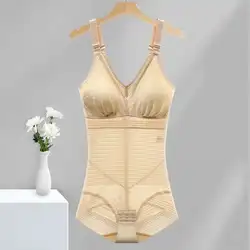 Ultra-thin One-piece Bodysuit With Bra Body Waist Abdominal Buttocks Shapewear Women Tummy Control Butt Enhancement