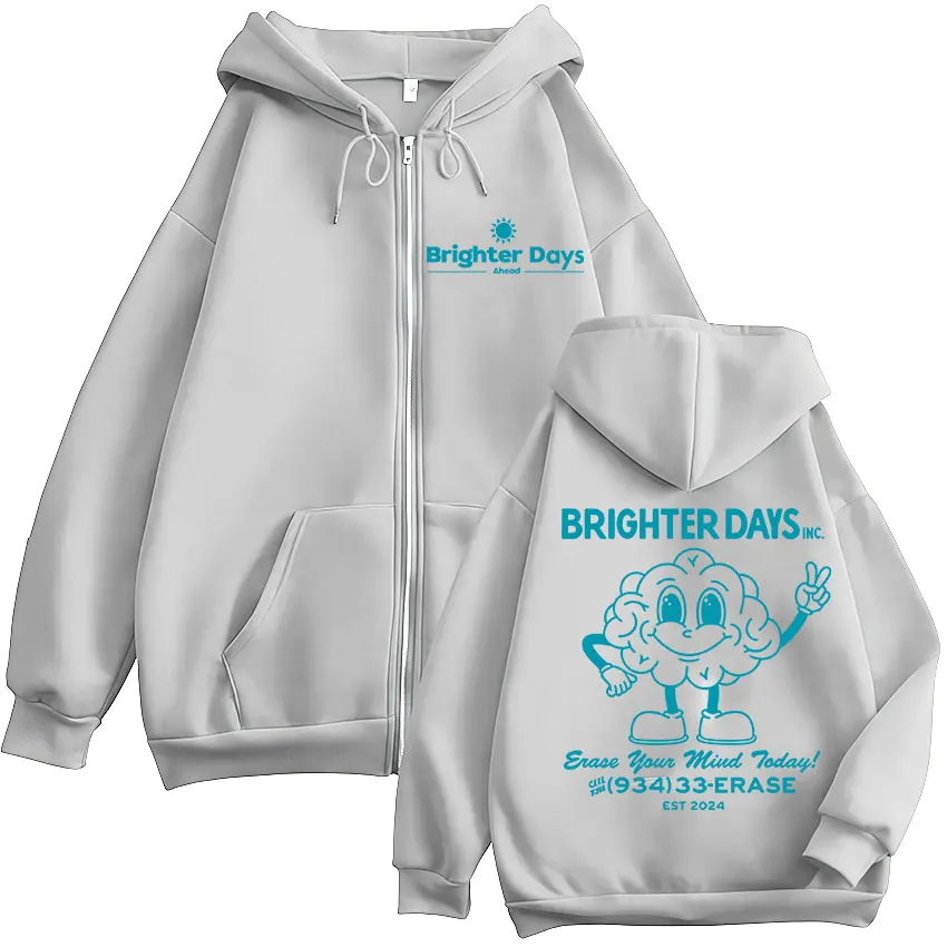 المغني أريانا غراندي اشراق أيام أمام جولة الألبوم 2025 قلنسوة بسحاب الرجال النساء Harajuku موضة كم طويل سترة هوديي القمم #6