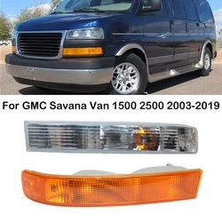 1 Pair Car Front Bumper Turn Signal Light Fog Light Directional Lamp For GMC Savana Van 1500 2500 2003-2019 GM2520188 GM2521188