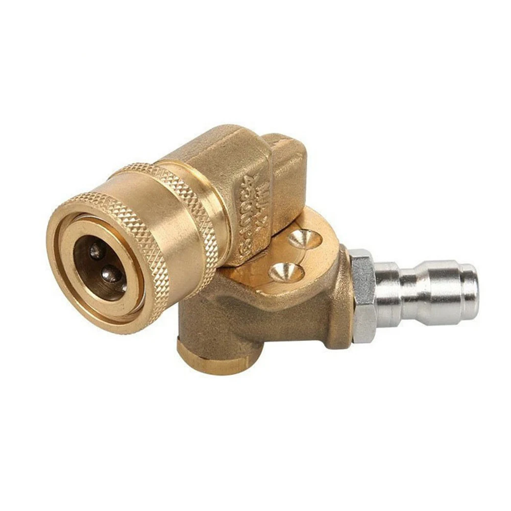 4in Nozzle Connector for High Pressure Cleaner with /4 Interface and For 360 Degree Swivel Allowing Multiple Angle Adjustments