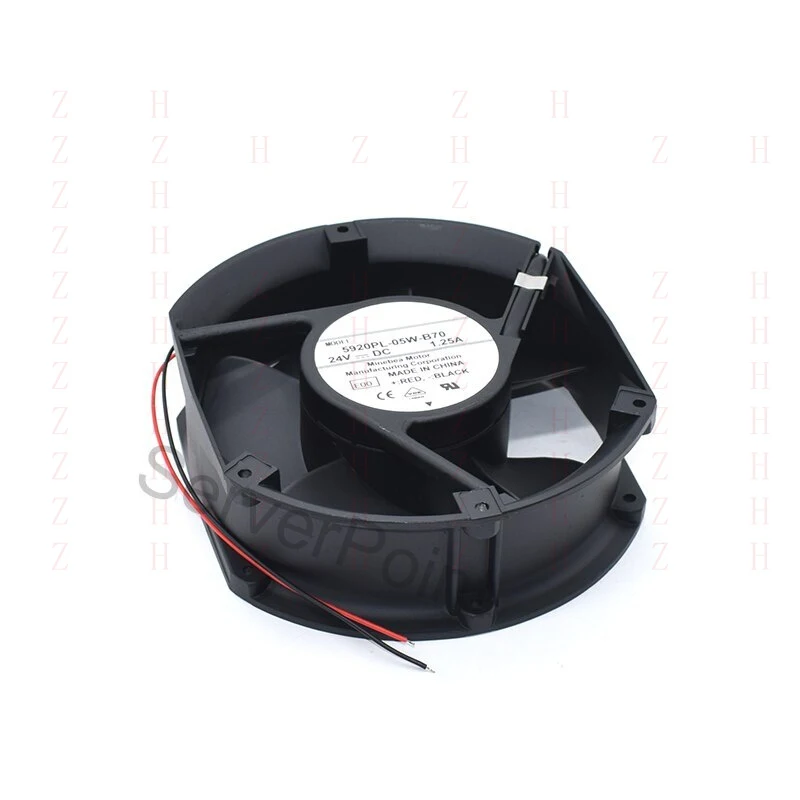 Z for Brand New 5920PL-05W-B70 E00 DC 24V 1.25A 172x150x51mm 2 Lines Server Cooler Fan