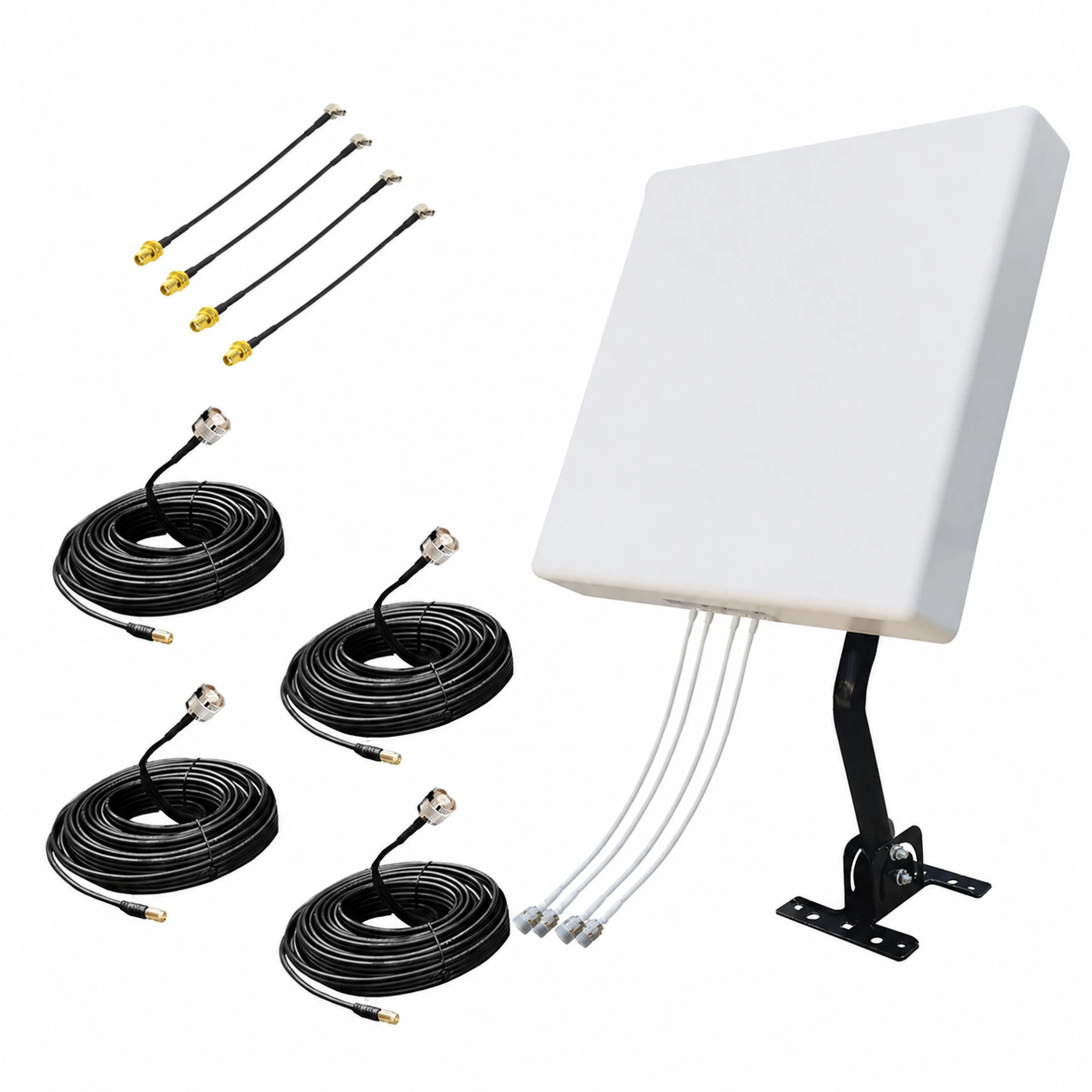 Outdoor Directional MIMO 4x4 Panel Antennas Kit for 4G LTE & 5G Cellular Hotspots Routers,T-Mobile,Verizon,AT&T,N71,600-6000mhz