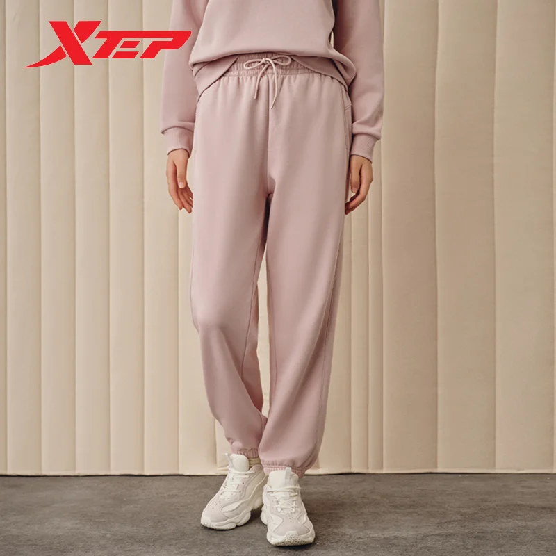 Xtep Knitted Trousers For Women 2023 Winter Comprehensive Training Women\'s Sweatpants Minimalist Fashion Bottoms 877428630044