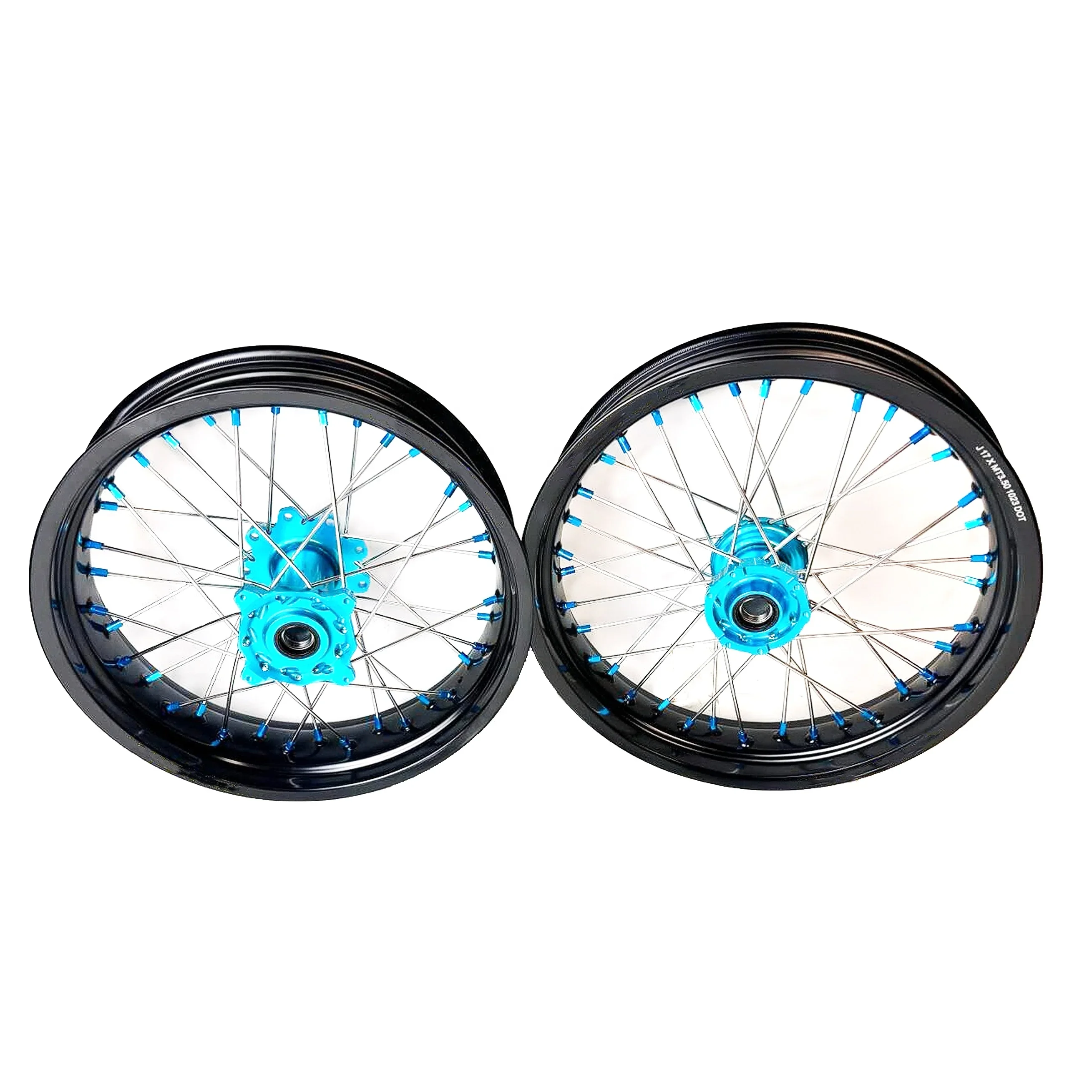 Original quality 17 inch supermoto wheel sets fit - EXC SXF 125/250/450 2003-2023