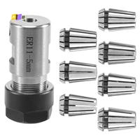 A08F-7Pcs ER11 1-7Mm Spring Collets With ER11A 5Mm Motor Shaft Holder Extension Rod