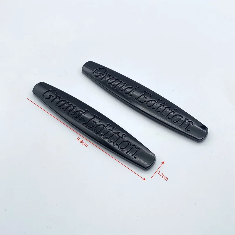 2pcs Car Emblem Trunk Badge Auto Decals Grand Edition Exclusive Sticker for Mercedes BMW Audi Toyota Honda Volkswagen Chevrolet