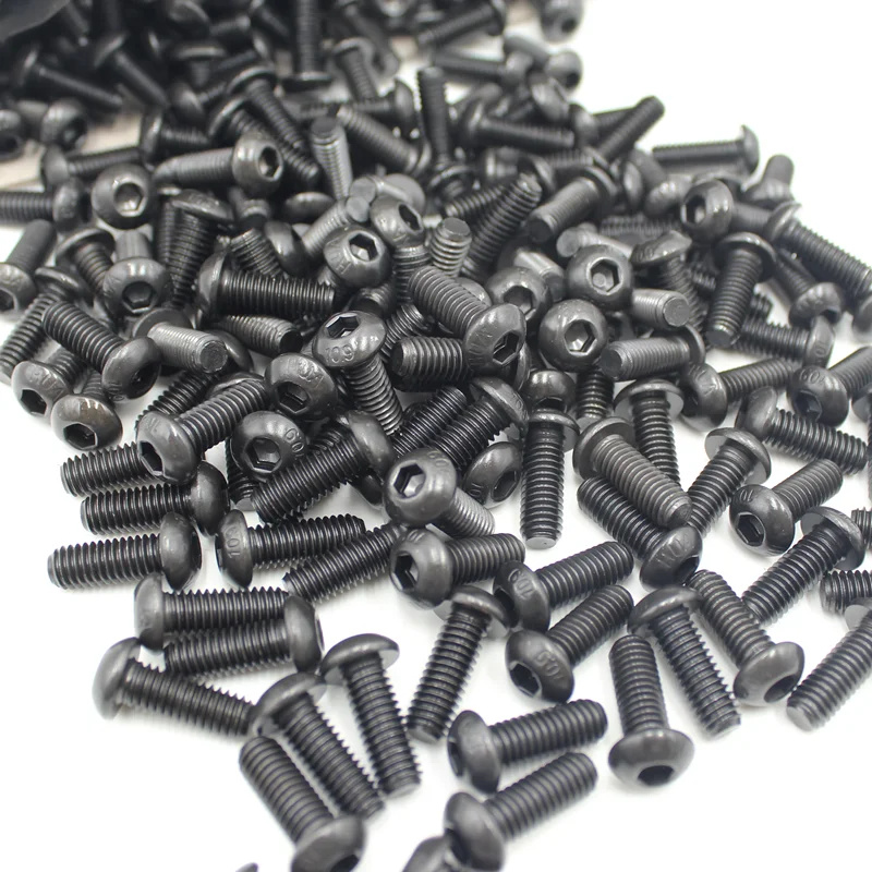2510p Rundkopfschrauben M2 M2.5 M3 M4 M6 Güteklasse 10.9 Innensechskant-Rundkopfschrauben mit Allen-Antrieb ISO7380 Schrauben-Muttern-Unterlegscheiben-Set – Detail 4