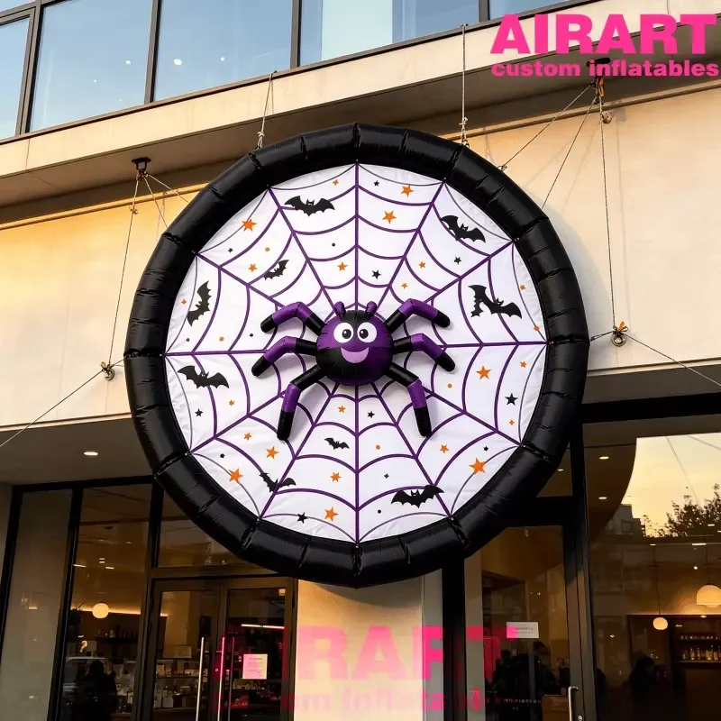 for Halloween Prop Spider Web Balloon for Beautiful Outdoor Mall Wall Decoration Custom Inflatable Spider Toy for Event