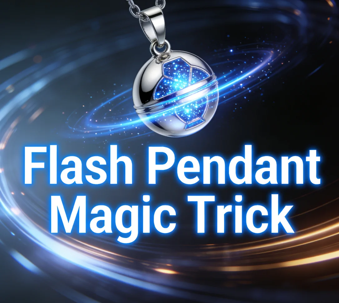 Flash Pendant Magic Trick - Borrowed Ring Penetrates Through Chain Instantly Close-up Illusion Gimmick Mentalism Props Magician