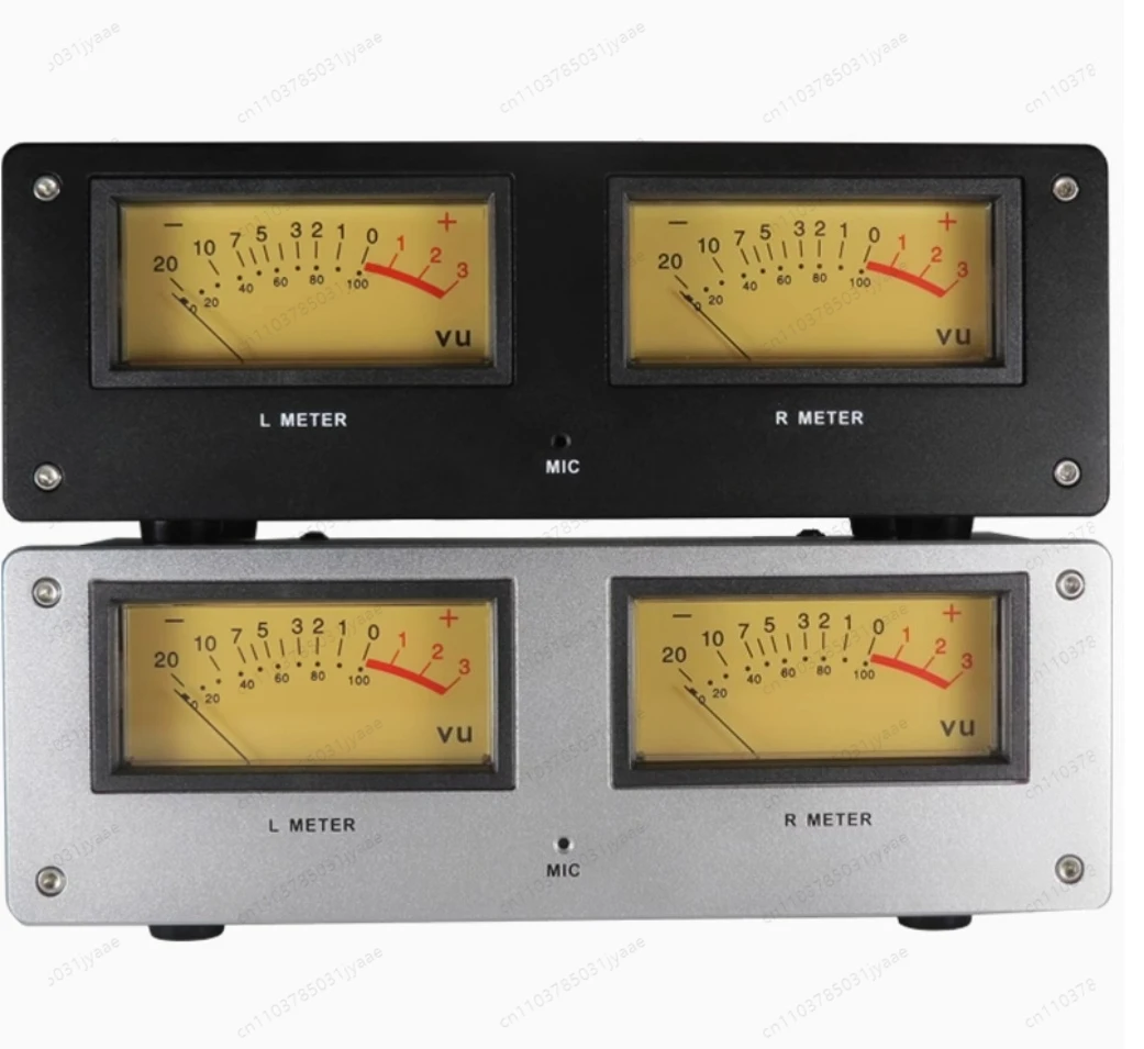 MIC-73 Voice-activated VU Meter Head, Aluminum Alloy Panel Warm Backlight, Wire-free Finished Product Machine