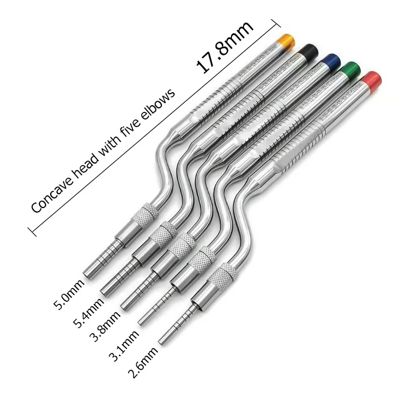 Dental Implant Osteotome Instruments Dental tooth extraction tool maxillary Sinus Lift Bended straight ( Concave Tips)